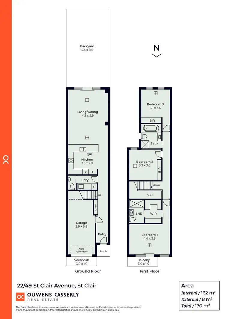 Floorplan of Homely townhouse listing, 22/49 St Clair Avenue, St Clair SA 5011