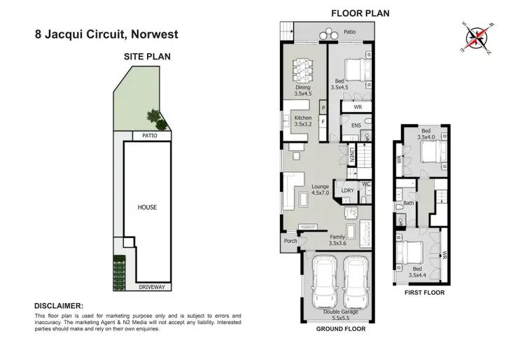 Floorplan of Homely house listing, 8 Jacqui Circuit, Norwest NSW 2153