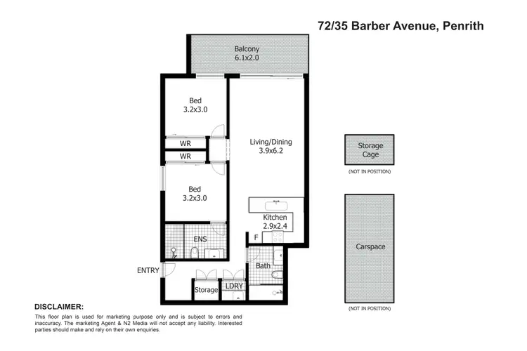 Floorplan of Homely apartment listing, 72/35 Barber Avenue, Penrith NSW 2750