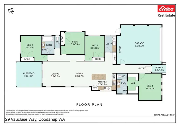 Floorplan of Homely house listing, 29 Vaucluse Way, Coodanup WA 6210