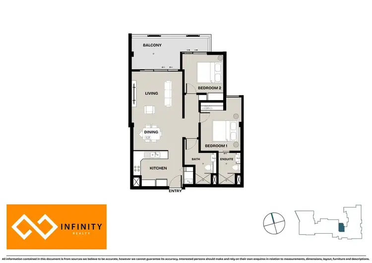 Floorplan of Homely apartment listing, 524/74 Restwell St, Bankstown NSW 2200