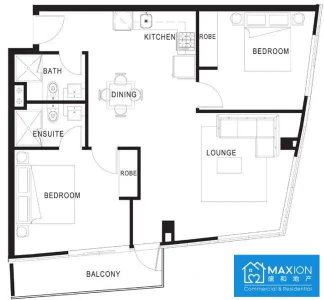 Floorplan of Homely apartment listing, 1702/8 Exploration Lane, Melbourne VIC 3000
