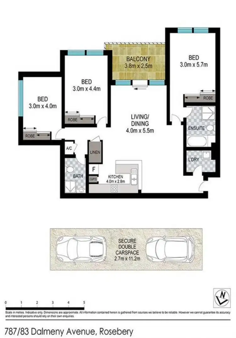 Floorplan of Homely apartment listing, 787/83-93 Dalmeny Avenue, Rosebery NSW 2018