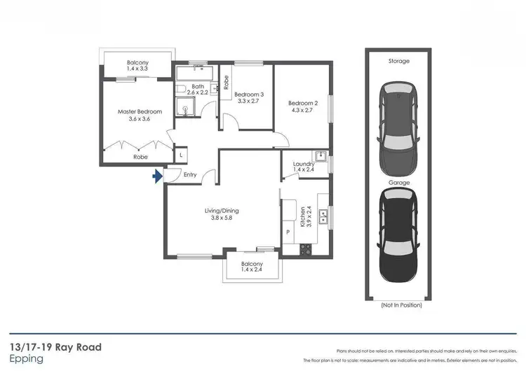Floorplan of Homely unit listing, 13/19 Ray Road, Epping NSW 2121