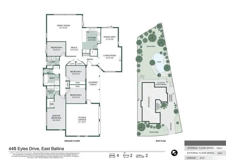 Floorplan of Homely house listing, 44b Eyles Drive, East Ballina NSW 2478