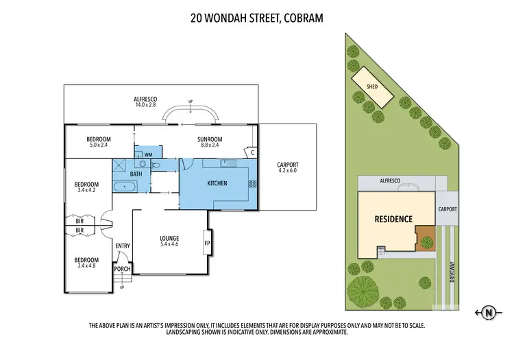 Floorplan of Homely house listing, 20 Wondah Street, Cobram VIC 3644
