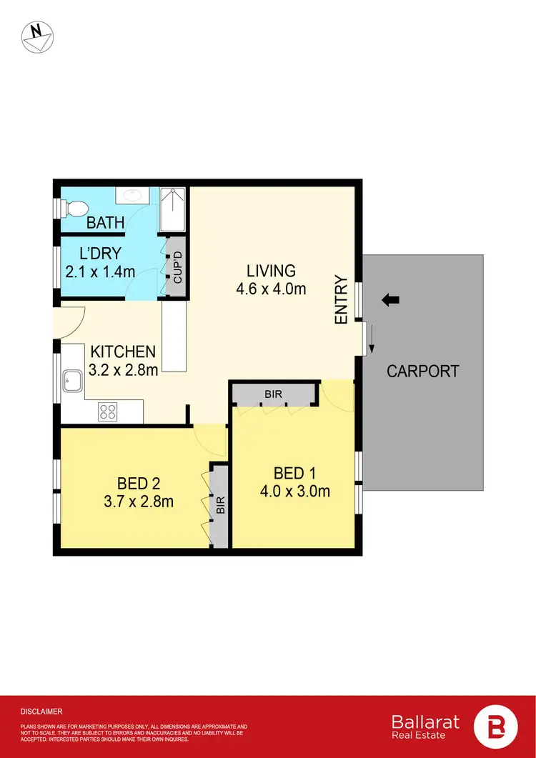 Floorplan of Homely unit listing, 2/14 Recreation Road, Mount Clear VIC 3350