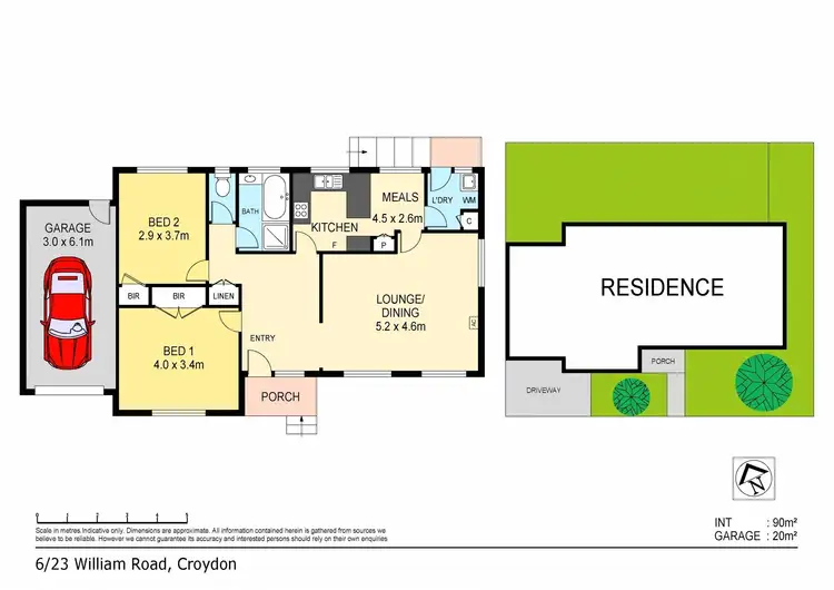 Floorplan of Homely townhouse listing, 6/23 William Road, Croydon VIC 3136