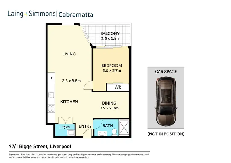 Floorplan of Homely apartment listing, 97/1-3 Bigge Street, Warwick Farm NSW 2170
