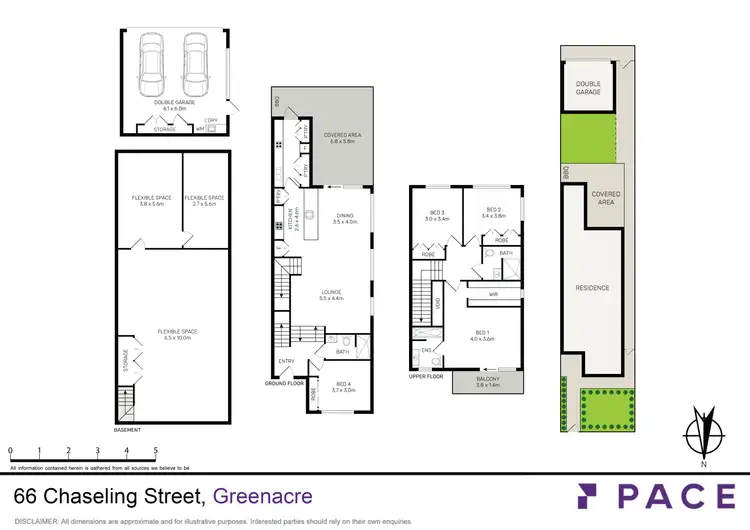 Floorplan of Homely semi-detached listing, 66 Chaseling Street, Greenacre NSW 2190