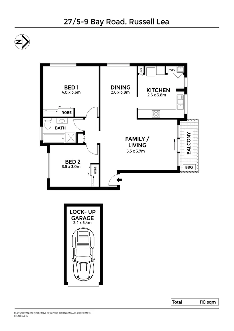 Floorplan of Homely apartment listing, 27/5-9 Bay Road, Russell Lea NSW 2046