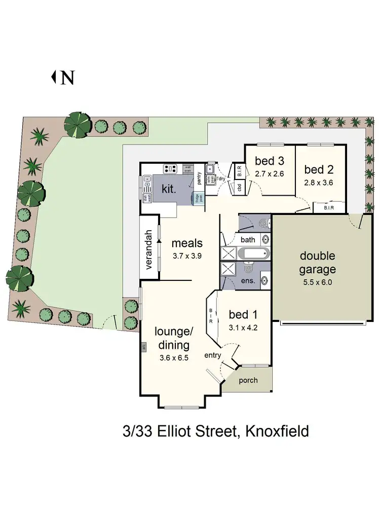 Floorplan of Homely unit listing, 3/33 Elliot Street, Knoxfield VIC 3180
