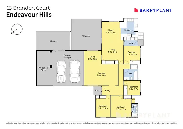 Floorplan of Homely house listing, 13 Brandon Court, Endeavour Hills VIC 3802