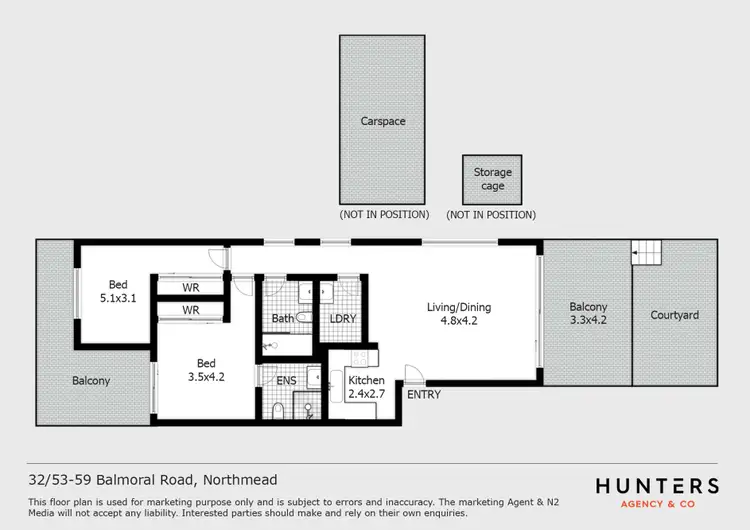 Floorplan of Homely unit listing, 32/53-59 Balmoral Street, Northmead NSW 2152