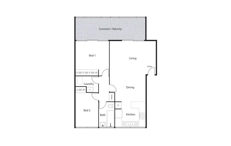 Floorplan of Homely unit listing, 9/7 Medley Street, Chifley ACT 2606
