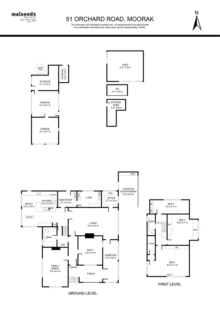 Floorplan of Homely rural property listing, 51 Orchard Road, Moorak SA 5291