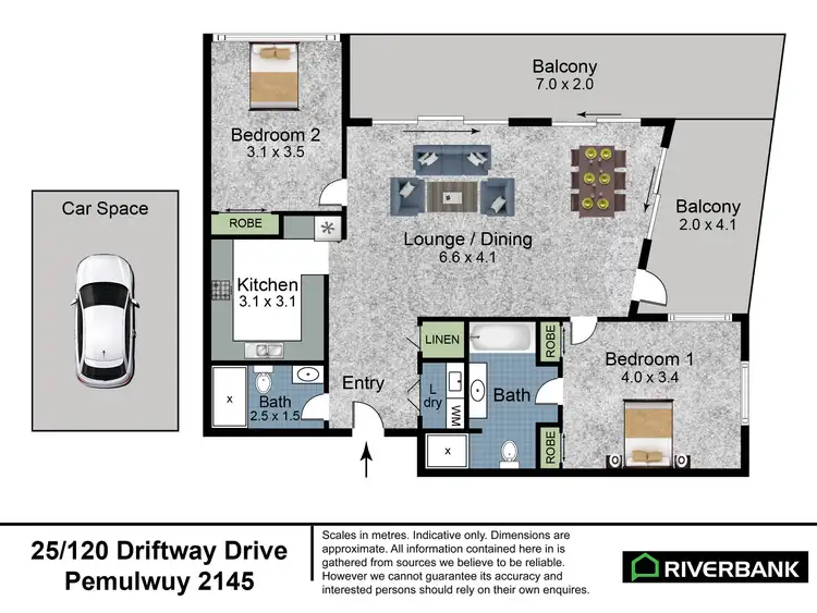 Floorplan of Homely apartment listing, 25/120 Driftway Drive, Pemulwuy NSW 2145
