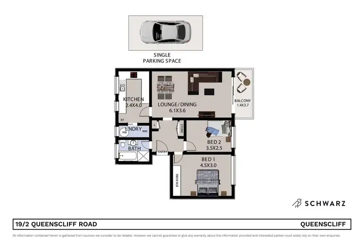 Floorplan of Homely apartment listing, 19/2 Queenscliff Road, Queenscliff NSW 2096