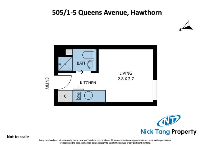 Floorplan of Homely apartment listing, 505/1-5 Queens Avenue, Hawthorn VIC 3122