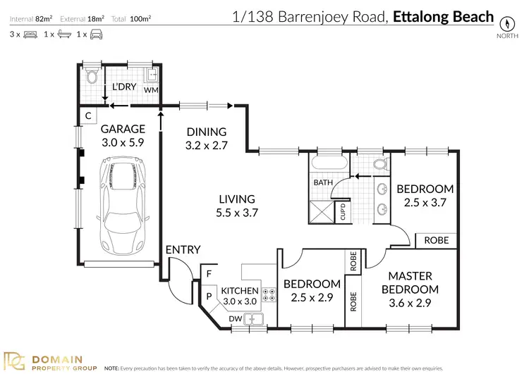 Floorplan of Homely villa listing, 1/138 Barrenjoey Road, Ettalong Beach NSW 2257