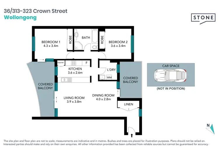 Floorplan of Homely apartment listing, 36/313-323 Crown Street, Wollongong NSW 2500