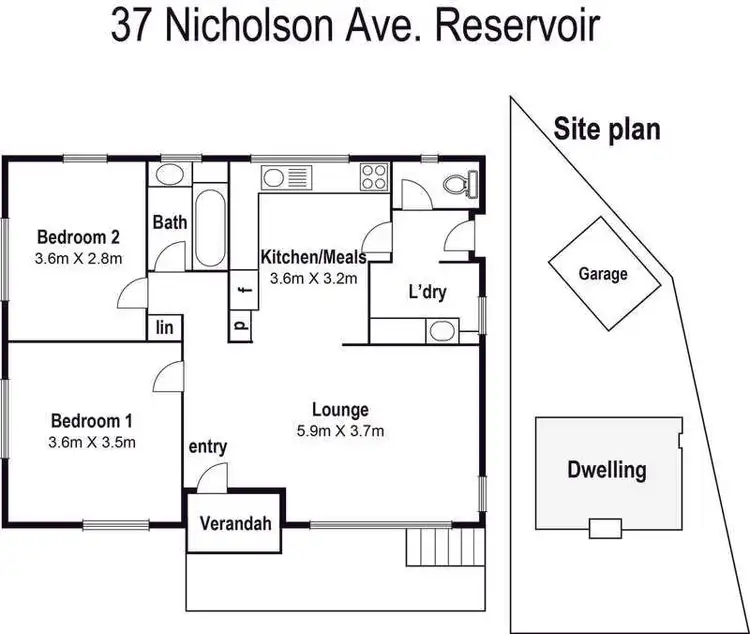 Floorplan of Homely house listing, 37 Nicholson Avenue, Reservoir VIC 3073