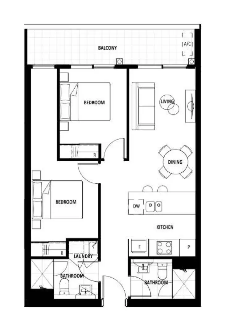 Floorplan of Homely apartment listing, 712/335 Anketell Street, Greenway ACT 2900