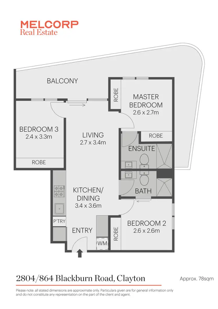 Floorplan of Homely apartment listing, 804/864 Blackburn Road, Clayton VIC 3168