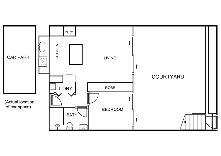 Floorplan of Homely apartment listing, 77/109 Canberra Avenue, Griffith ACT 2603