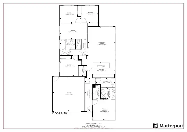 Floorplan of Homely house listing, 16 Cimbrone Place, Berwick VIC 3806