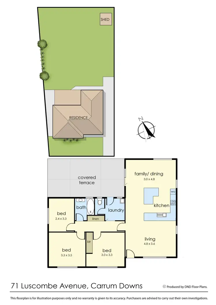 Floorplan of Homely house listing, 71 Luscombe Avenue, Carrum Downs VIC 3201