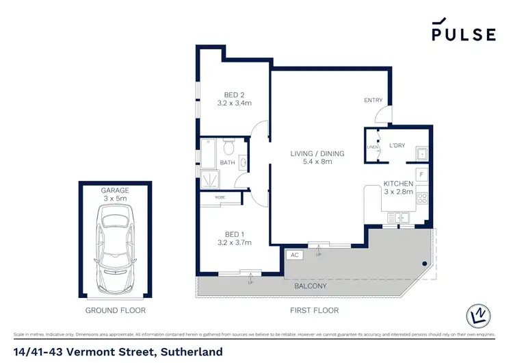 Floorplan of Homely apartment listing, 14/41-43 Vermont Street, Sutherland NSW 2232