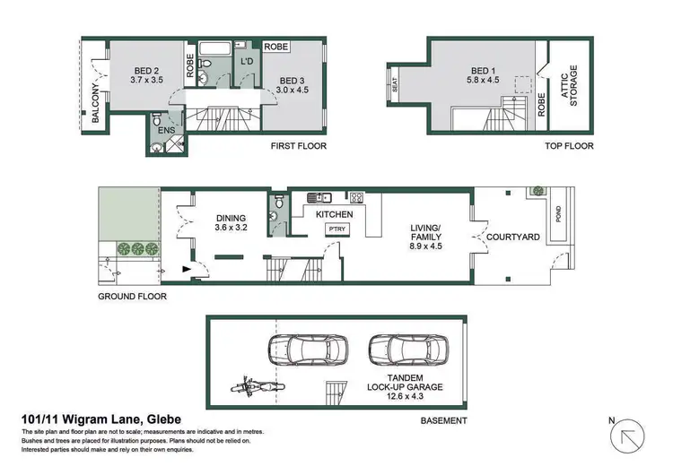 Floorplan of Homely townhouse listing, 101/11 Wigram Lane, Glebe NSW 2037