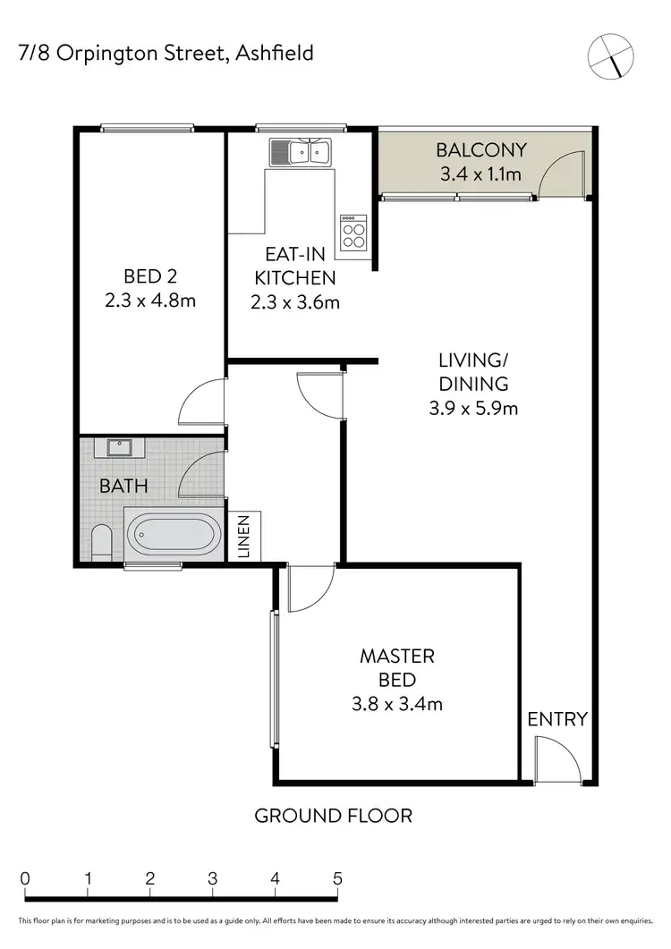 Floorplan of Homely house listing, 7/8 Orpington Street, Ashfield NSW 2131