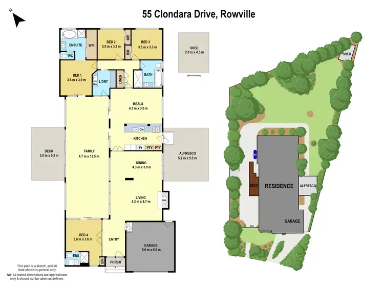 Floorplan of Homely house listing, 55 Clondara Drive, Rowville VIC 3178