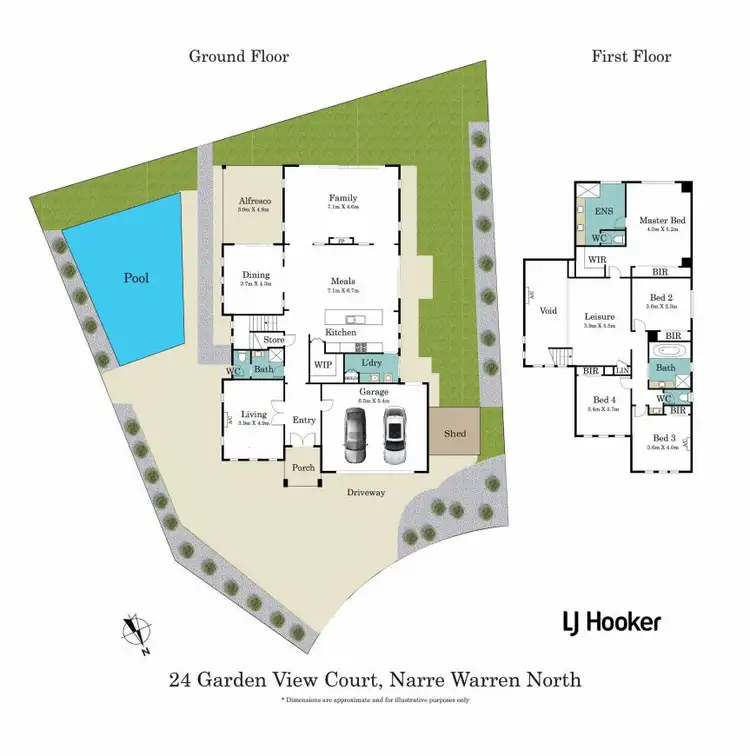 Floorplan of Homely house listing, 24 Garden View Court, Narre Warren North VIC 3804