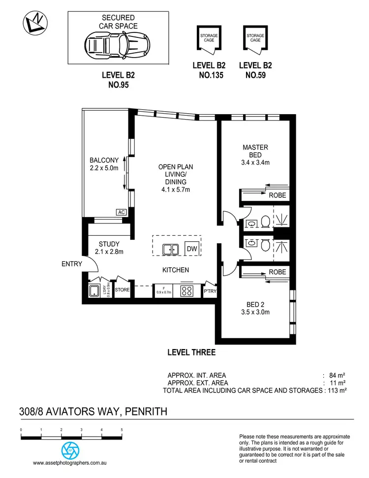 Floorplan of Homely apartment listing, 308/8 Aviators Way, Penrith NSW 2750