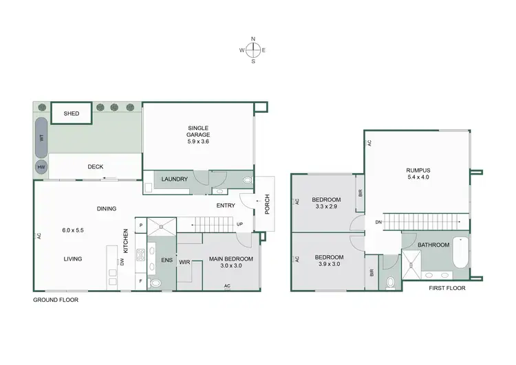 Floorplan of Homely townhouse listing, 1/24 Clydebank Road, Edithvale VIC 3196