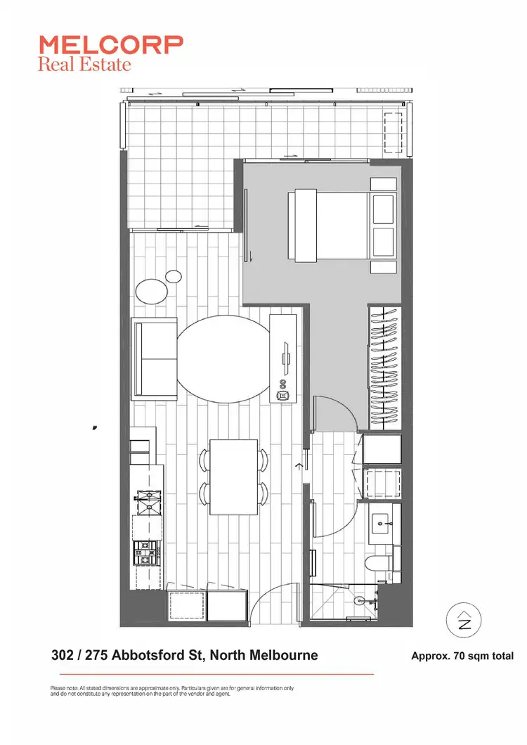 Floorplan of Homely apartment listing, 302/275 Abbotsford Street, North Melbourne VIC 3051