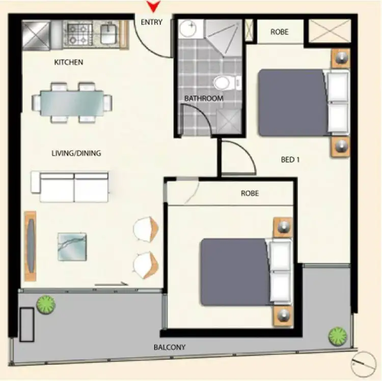 Floorplan of Homely apartment listing, 713/380 Little Lonsdale Street, Melbourne VIC 3000