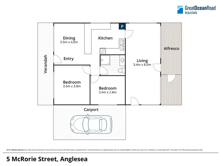 Floorplan of Homely house listing, 5 McRorie Street, Anglesea VIC 3230