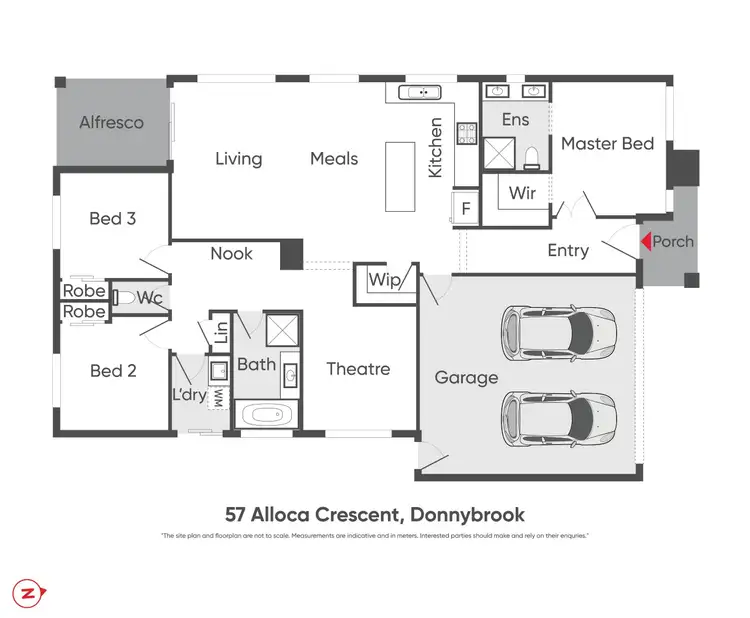 Floorplan of Homely house listing, 57 Alloca Crescent, Donnybrook VIC 3064