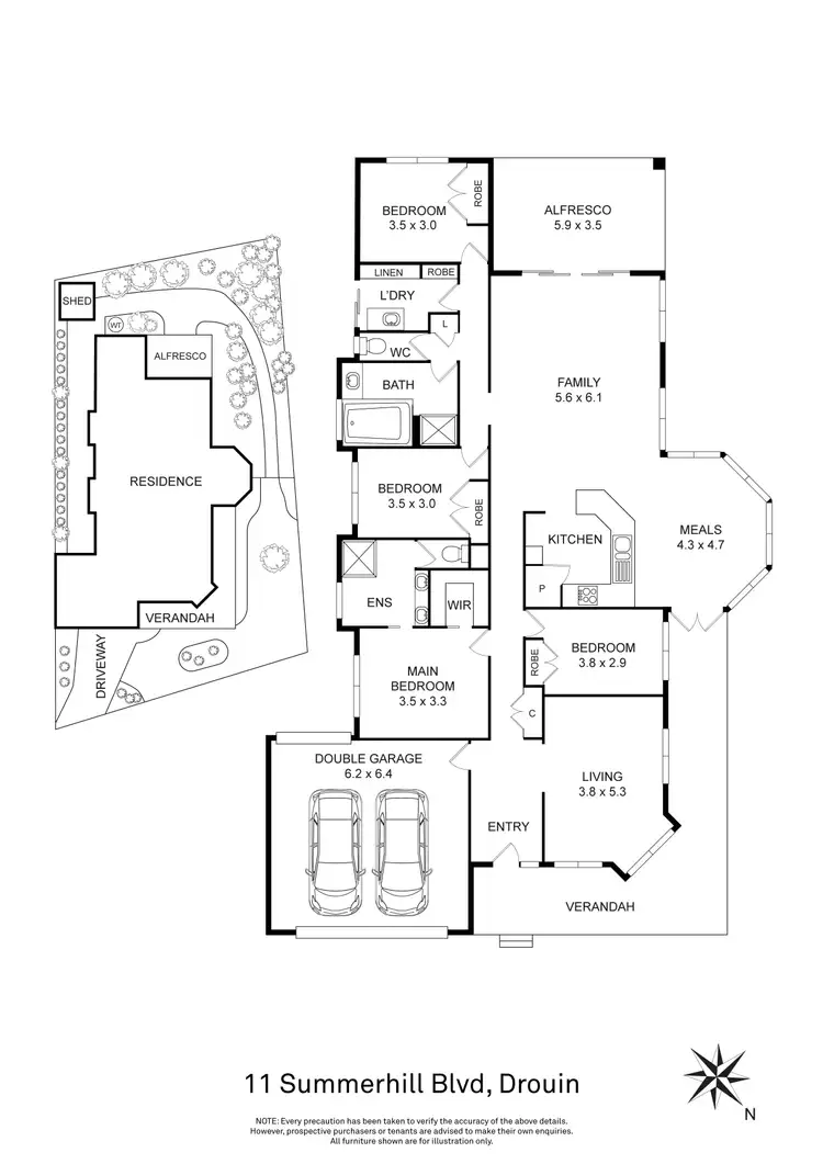 Floorplan of Homely house listing, 11 Summerhill Boulevard, Drouin VIC 3818