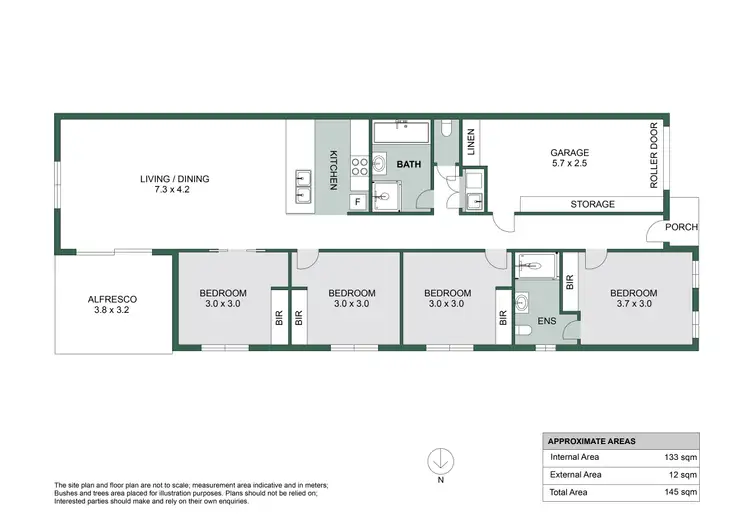 Floorplan of Homely semi-detached listing, 35A Wagtail Crescent, Batehaven NSW 2536