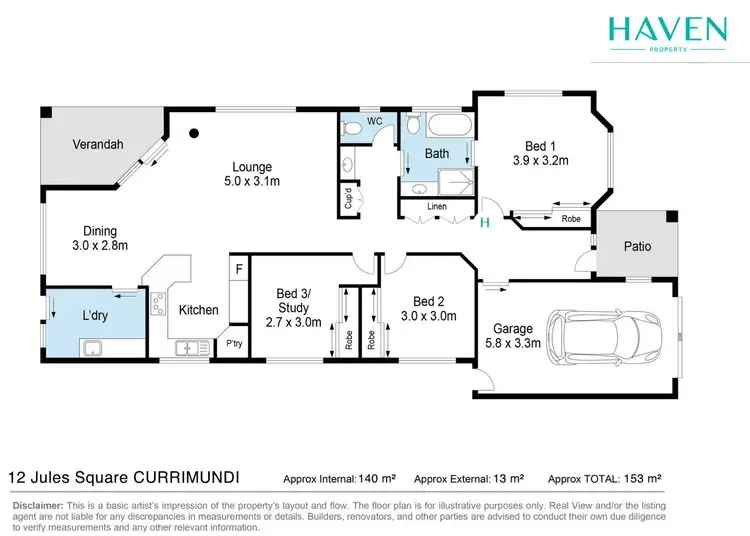 Floorplan of Homely house listing, 12 Jules Square, Currimundi QLD 4551
