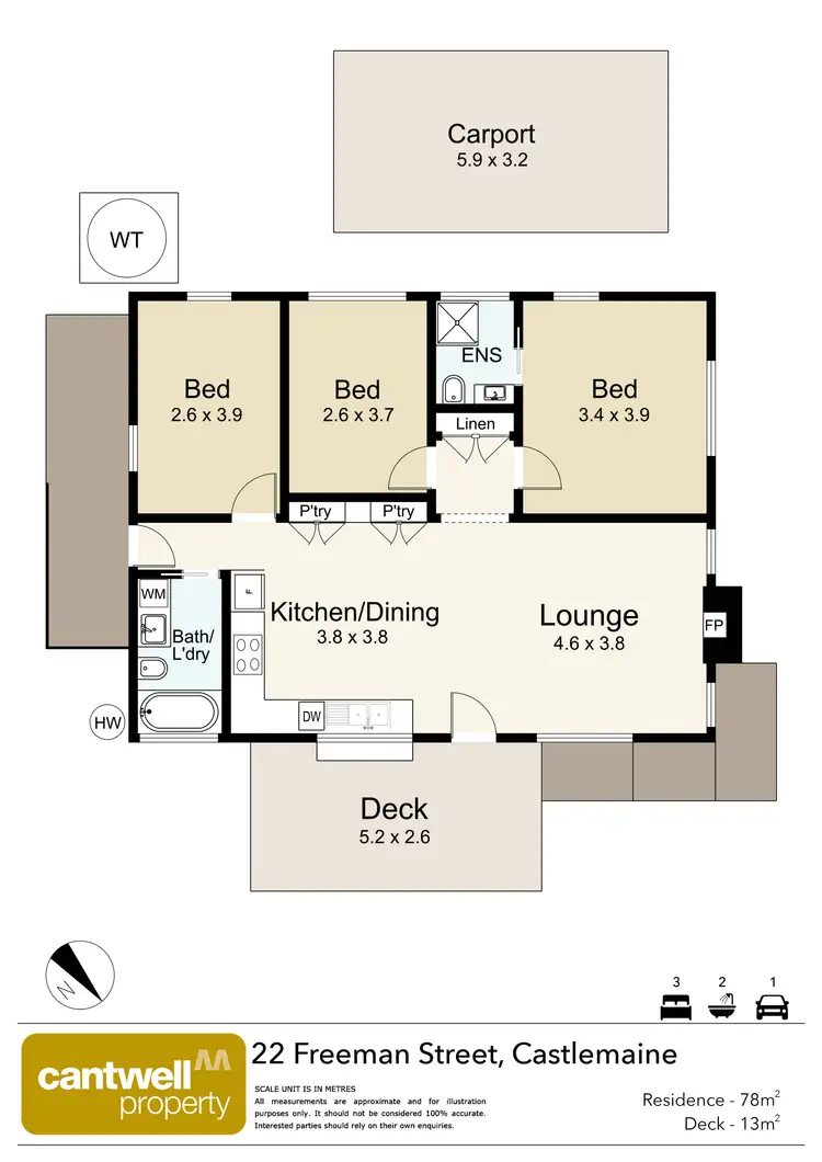 Floorplan of Homely house listing, 22 Freeman Street, Castlemaine VIC 3450