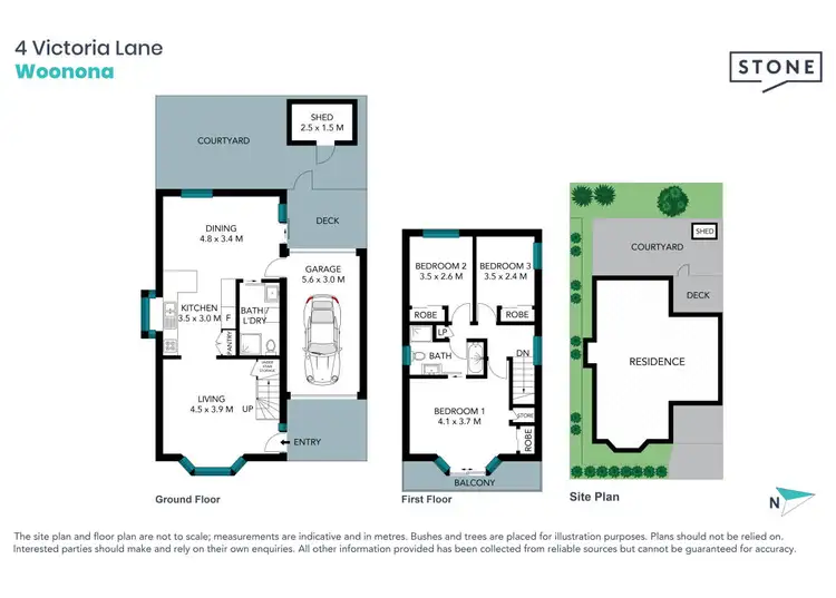 Floorplan of Homely semi-detached listing, 4 Victoria Lane, Woonona NSW 2517
