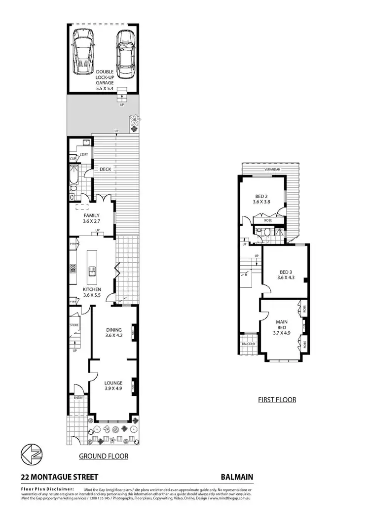 Floorplan of Homely house listing, 22 Montague Street, Balmain NSW 2041