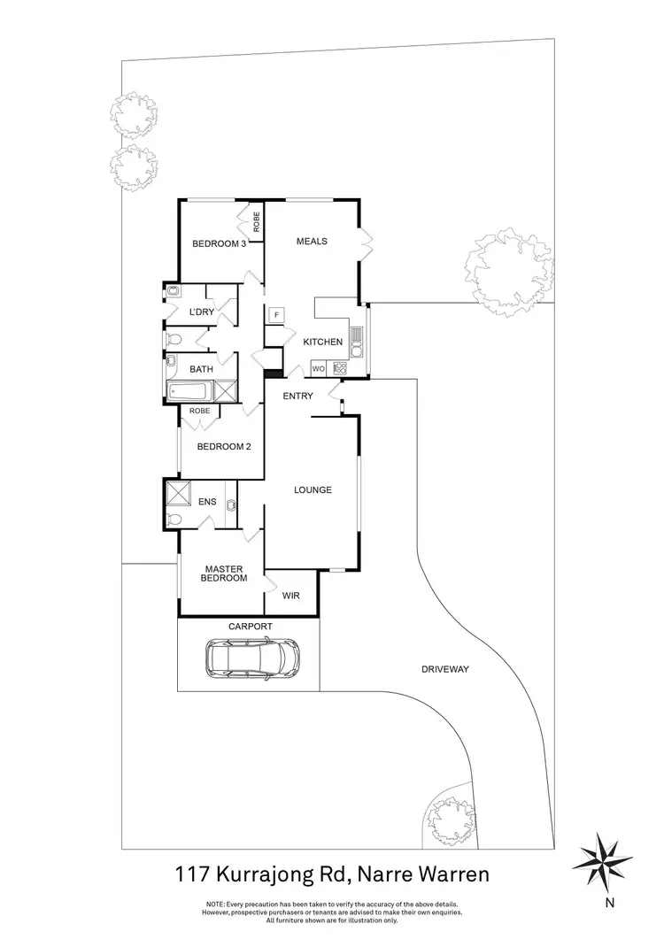 Floorplan of Homely house listing, 117 Kurrajong Road, Narre Warren VIC 3805