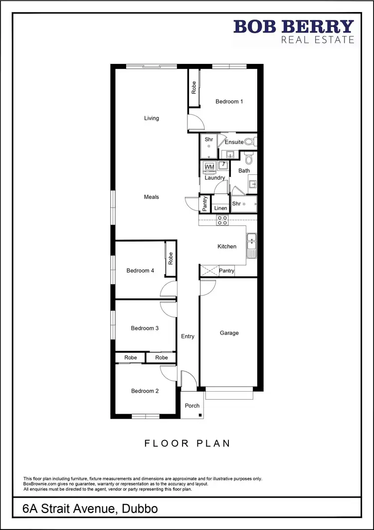 Floorplan of Homely semi-detached listing, 6A Strait Avenue, Dubbo NSW 2830